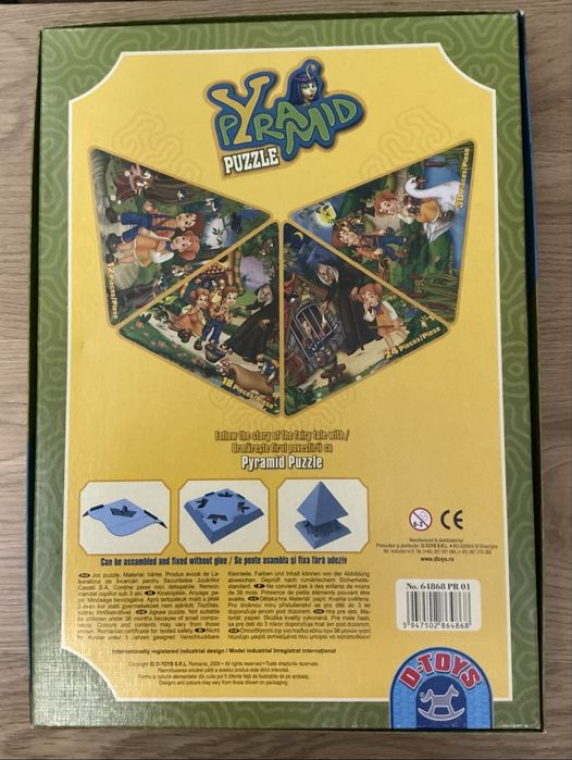Pyramid Puzzle Hansel și Gretel, D-Toys, 84 Piese , Joc