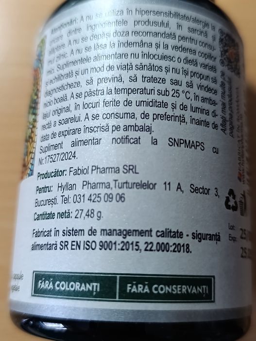 Luteină și zeaxantină, Turmeric Forte, supliment alimentar, 60 cps, toate expiră în  2027