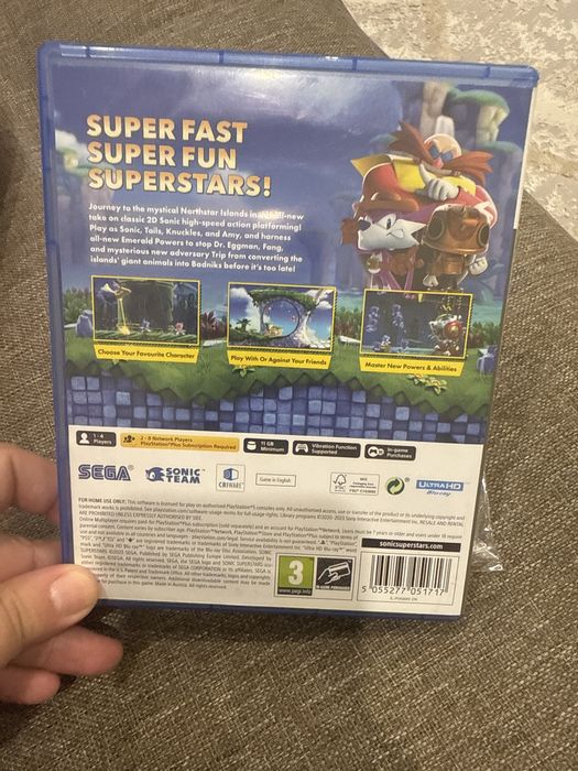 Игровой диск Соник для пс5