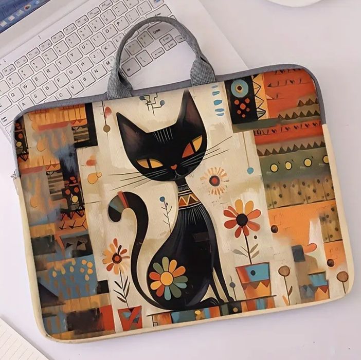 Geanta laptop model pisica Nou 38x25 cm