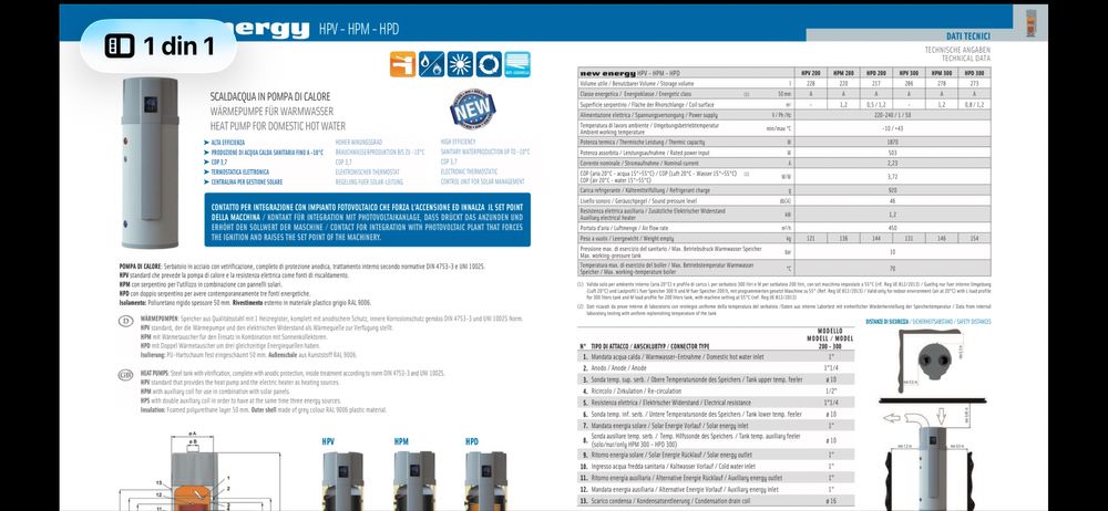 Boiler cu pompa de caldura 300 litri