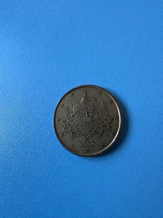 Monedă rară de 50 Eurocenti Italia Cu Eroare De Batere