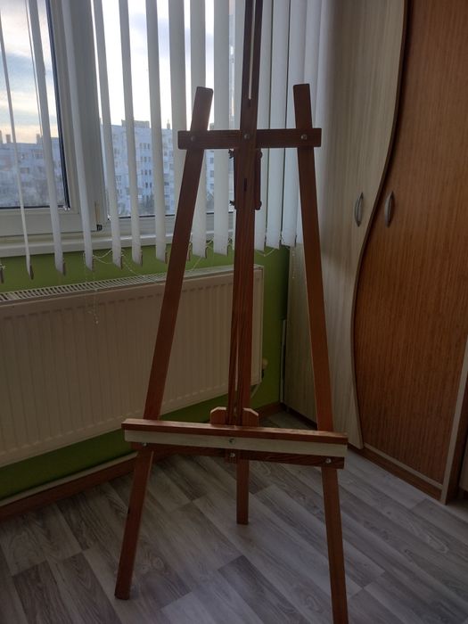 Дървен статив за рисуване, регулируем