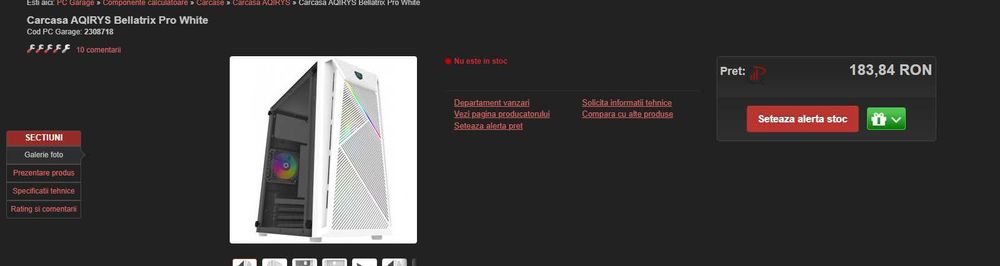 Carcasa aqyirs bellatrix pro White matx