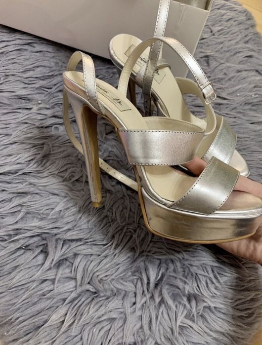 Pantofi Argintii Cristian Albu, Marime 37