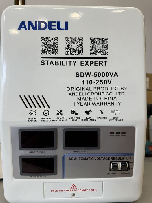 Продаю Стабилизатор напряжения АНДЕЛИ/ANDELI/с QR-код-SDW-5 Kva 220V