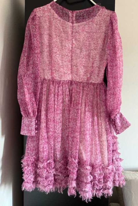 Vand rochie roz cu print floral, marime S