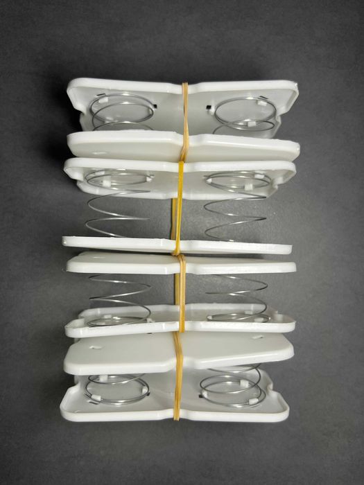 Set 4 suporturi cu arc pentru șervețele - Plastic - Alb