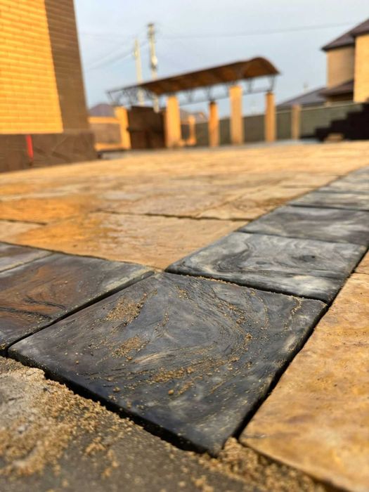 Укладка брусчатки, установка бордюр