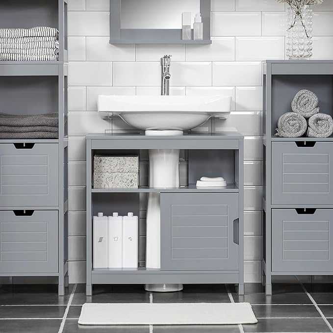 SoBuy FRG128-II-SG - Шкаф под мивка - Влагоустойчива