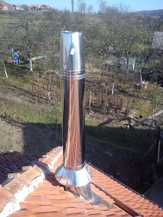 Horn, Cos de fum, inox izolat.