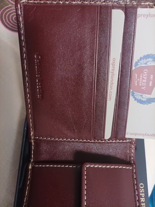 OSPREY ест.кожа нов мъжки портфейл