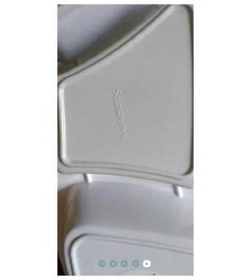 Bol/Castron/Recipient triplu Festiv servire snacks/ alune/ biscuiti