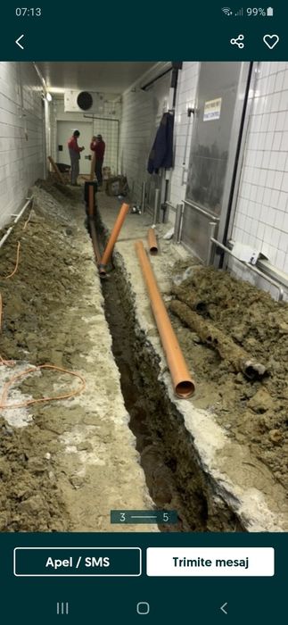 Bobcat sapaturi fundaţii santuri