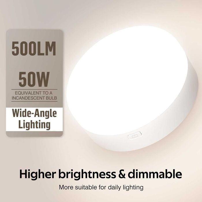 MOITA Аплик за стена RGB, 5000 mAh акумулаторен, 2 броя с дистанционно