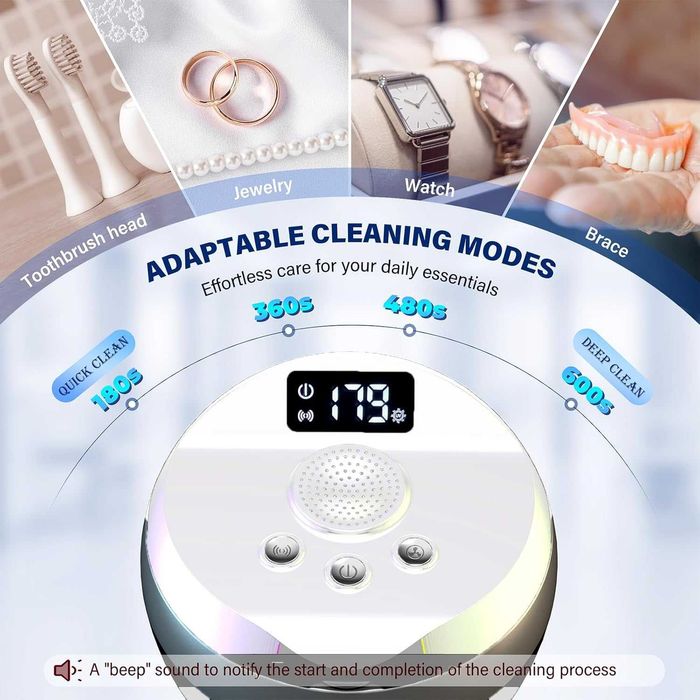 Stim-U-Dent Ultrasonic Cleaner 45 kHz pentru Proteze și Bijuterii