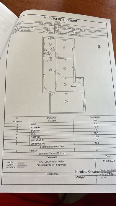 Apartament cu 3 camere