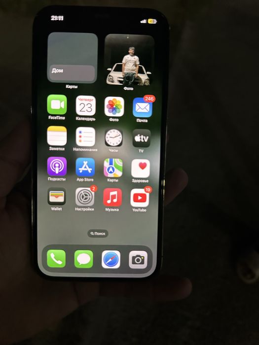 Iphone 12 pro max abyi yoq tinniq tel tru tone feys bor 256 tali 77%