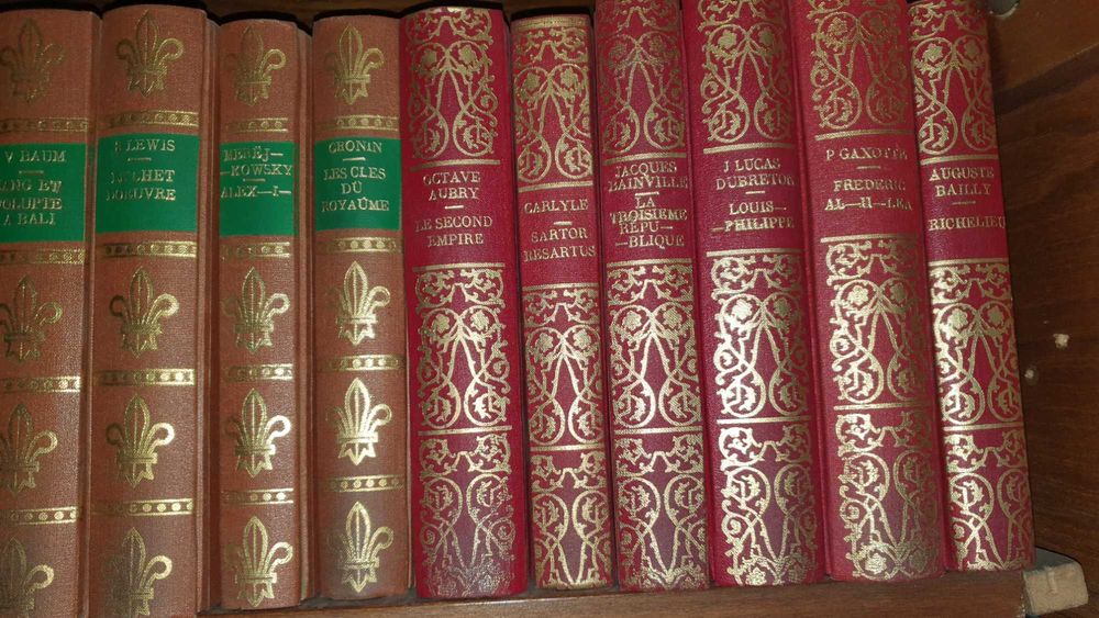 Literatura franceza 30 volume cu ornamente aurii