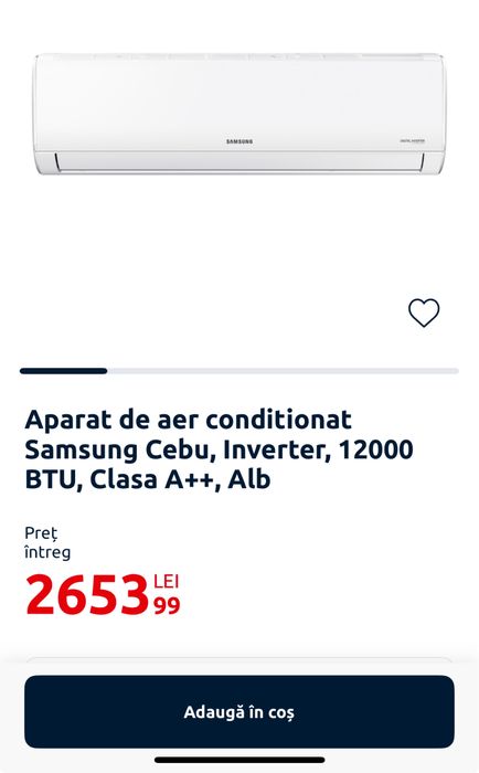 Aer conditionat portabil 9000 BTU si Samsung 12000 BTU NOU GARANTIE