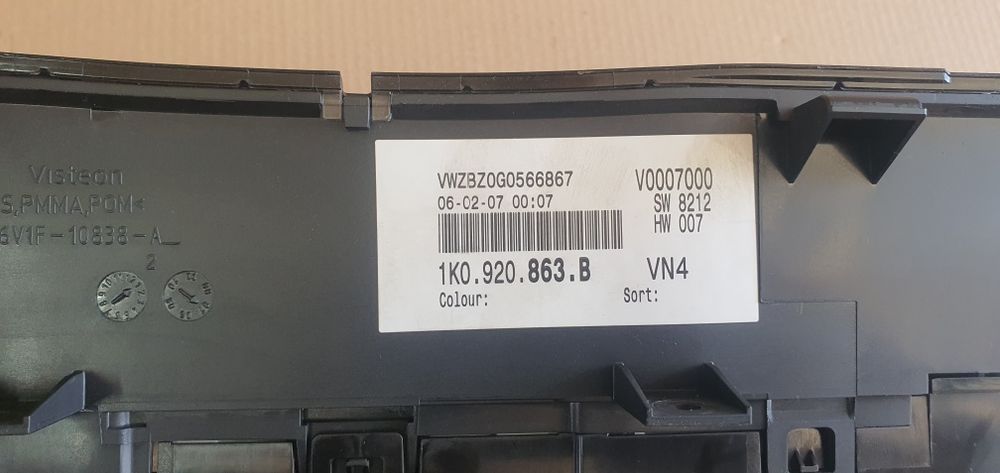 Ceasuri bord golf 5 plus 1K0920863B