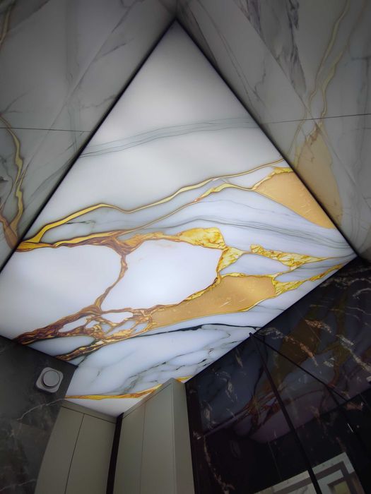 Натяжные потолки Парящий, теневой с Подсветкой установка под ключ