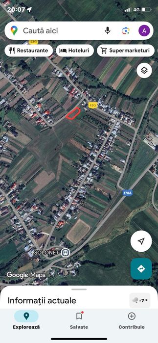 Vând teren 1250 mp,intravilan, intabulat în sat Soloneț ,com Todiresti