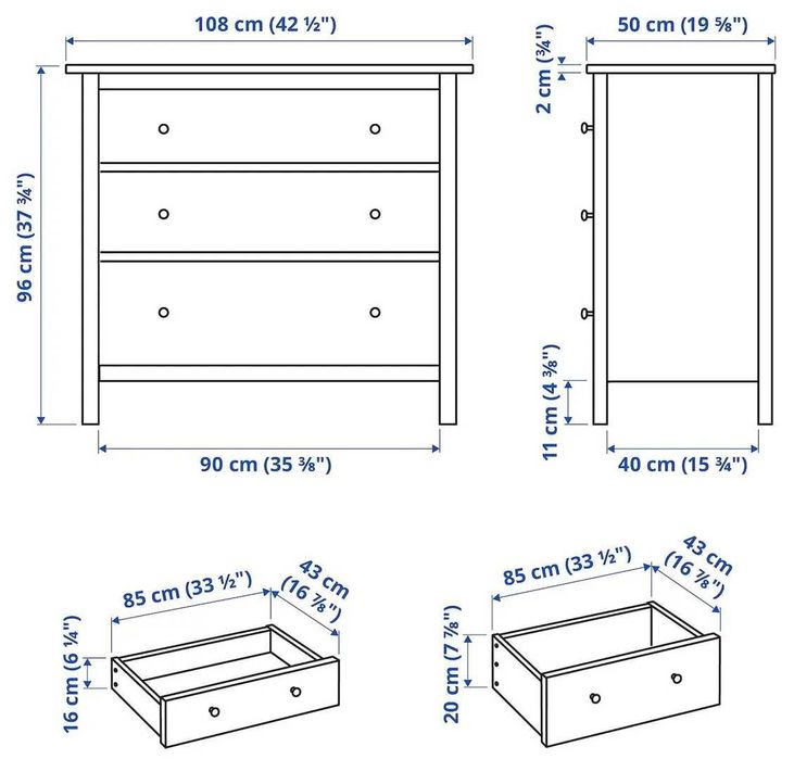 Comoda IKEA HEMNES galbenă