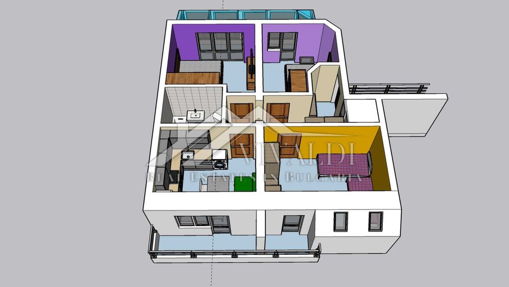 Четиристаен обзаведен апартамент в центъра на Варна