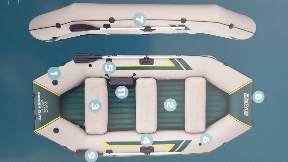 Нови Лодки Bestway 3.20м.с възглавници гребла и помпа.