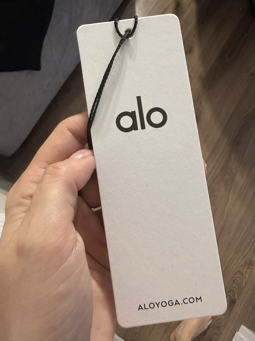 Бял и черен Топ ALO YOGA Ribbed Prosper Tank