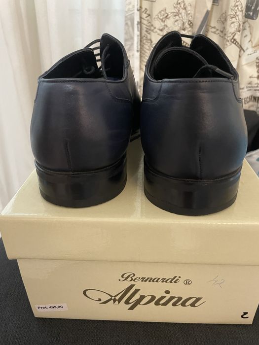 Vand pantofi barbati 42, piele naturala bleumarin