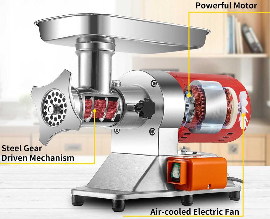 masina de tocat carne 1500w marime 22  inox  350kg/ora