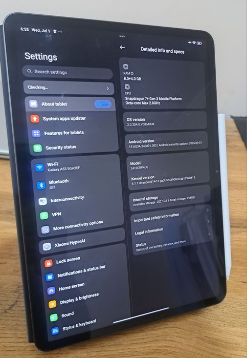 Xiaomi Pad 7 + Stilus (ruchka) + Chexol
