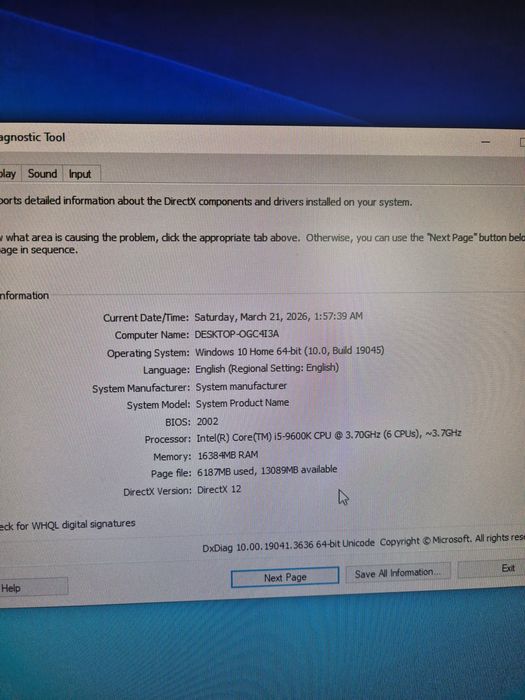 Vand PC Gaming 144Hz  I5-9600K, GTX 1660 Super,  16 GB Ram