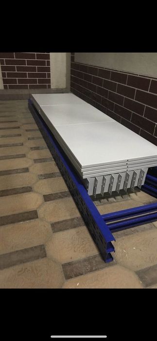 Складской металлический стеллаж 200×135×45 см | Усиленный | До 600 кг