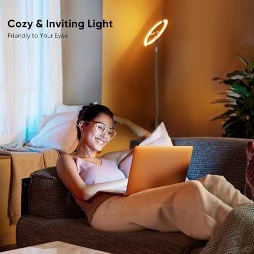 Нова Tisey Подова Лампа за Дневна с RGB и CCT LED Подарък дом осветление