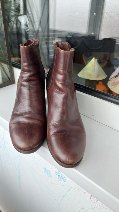 Botine cu toc piele 38