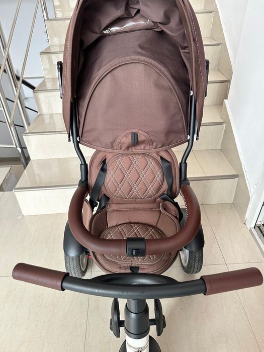 Tricicleta copii Bentley 6 luni-3 ani Premium Satin White 6 in 1 Noua