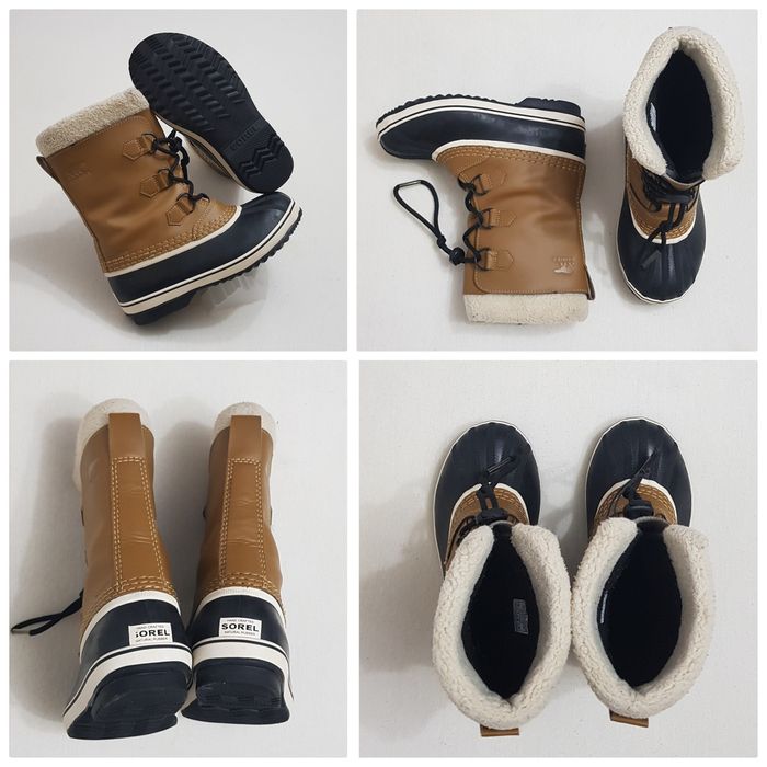 SOREL Youth CARIBOU - Cizme de iarnă - beige, ghete impermeabile nr 35
