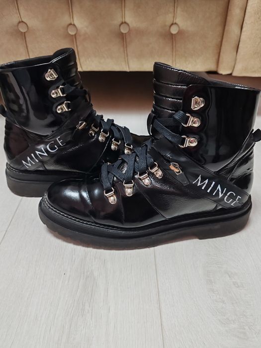 Ghete fete Eva Minge piele lăcuită