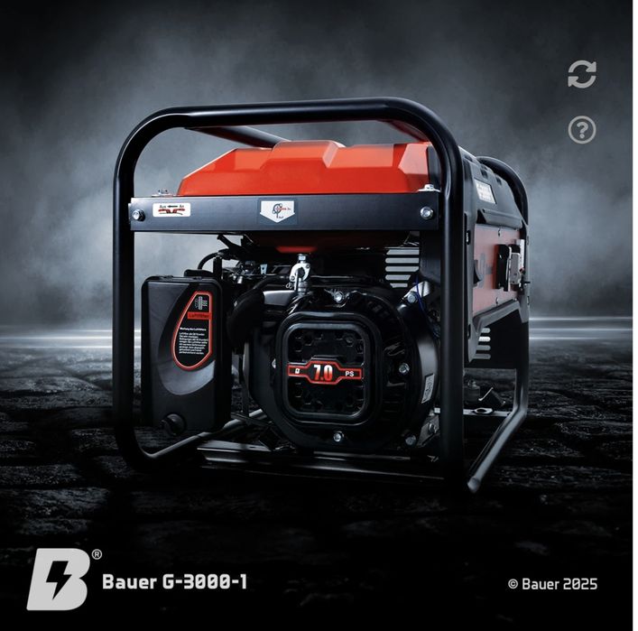 Generator BAUER G-3000-1 (3.3 kW) cu AVR – NOU, SIGILAT