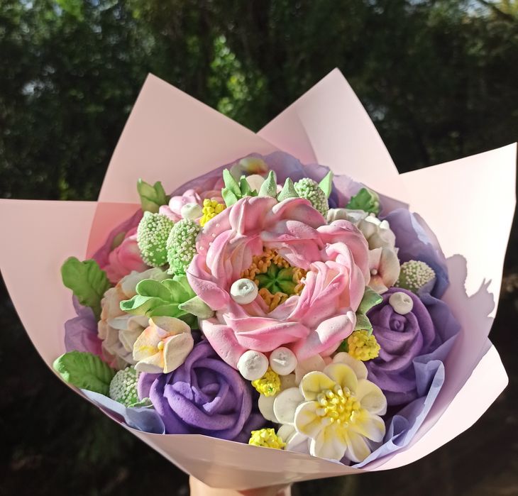 Букеты из зефира