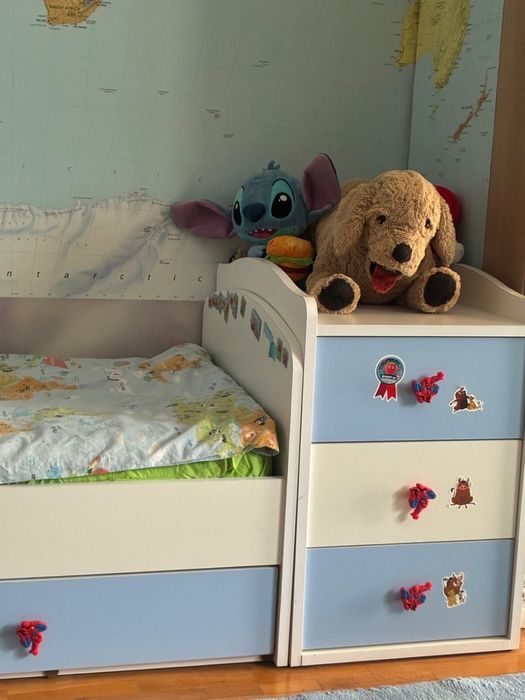 Трансформираща бебешка кошара Dizain Baby Ниа 65/160 подвижна решетка