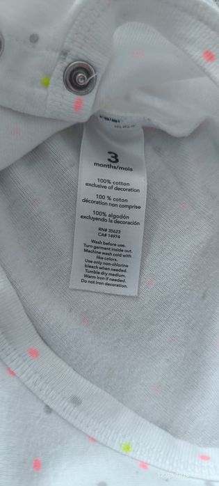 Body Carter’s 3 luni + tricou LC Waikiki (set lot pentru fetiță)
