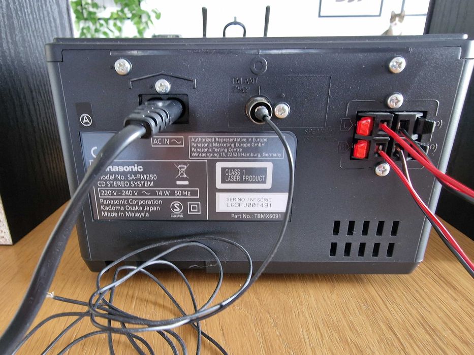 Sistem Audio Panasonic SC-PM250ECS, 20W, USB, Bluetooth, Radio, CD