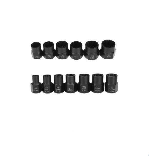 Trusa Extractoare suruburi rupte ,extractoare prezoane ,13 piese 3/8