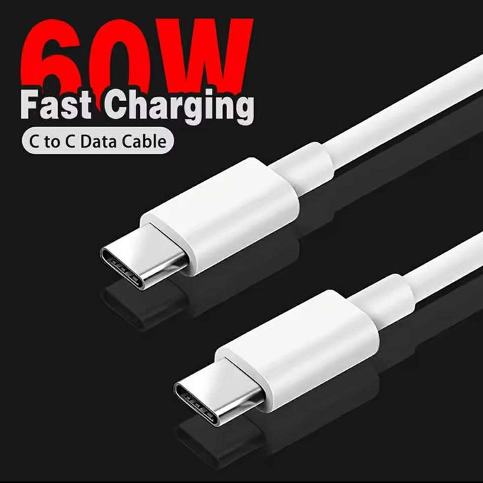 ! Bundle оферта - 150W Бързо зарядно + 60W Type C  Кабел !