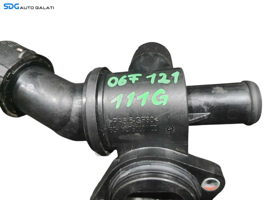 Corp Carcasa Termostat Lichid de Racire cu Cot Volkswagen EOS 2.0 FSI 2006 - 2015 Cod 06F121111G [N3136]