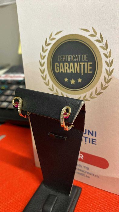 Cercei aur 14k 2.22g (Tomesti b 32055) Garantie 2 ani !
